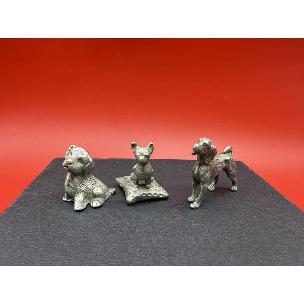 Vintage Little Figurines Lot of 9 Fine Pewter 1976 Animals, Birds